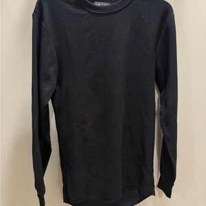 SMITH’S Workwear Waffle Long Sleeve Black Shirt